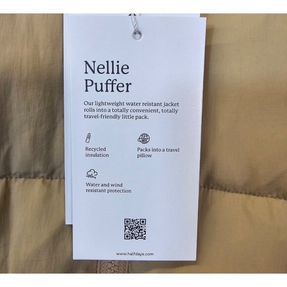 Halfdays Chai Tan Nellie Puffer Jacket, new with tags - Picture 5 of 6